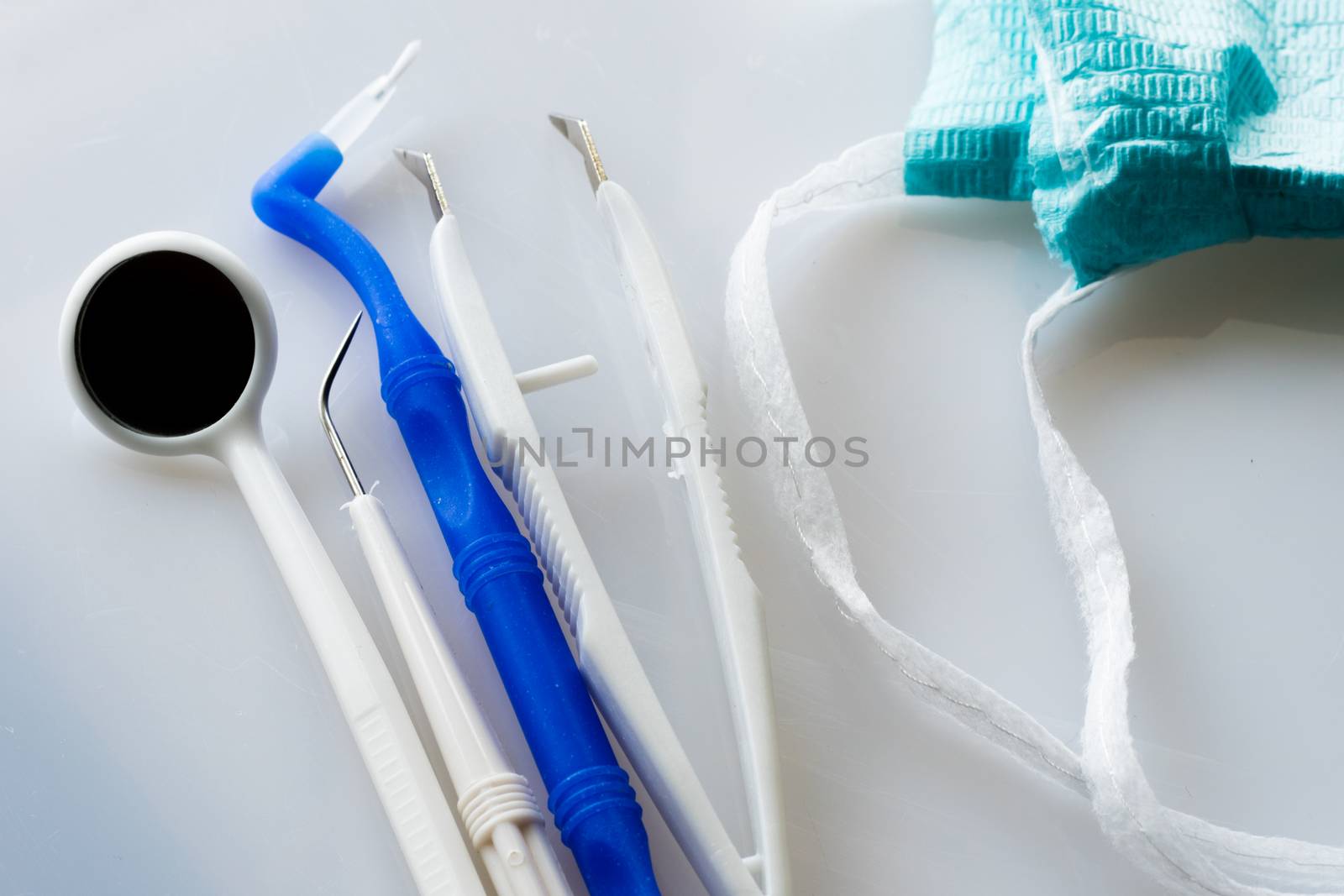 dental tools on a withe background