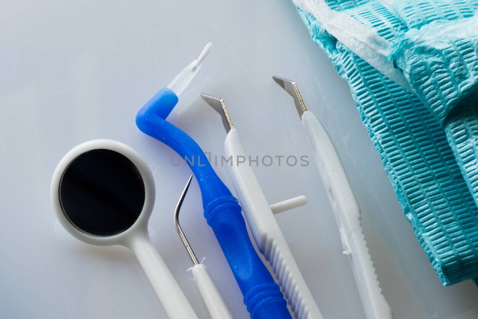 dental tools on a withe background