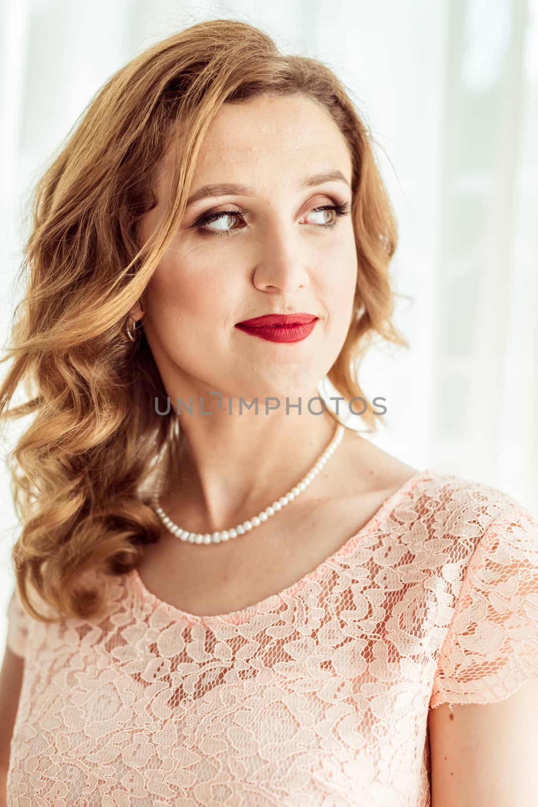 Portrait of bride at the registry office in Lviv, Ukraine