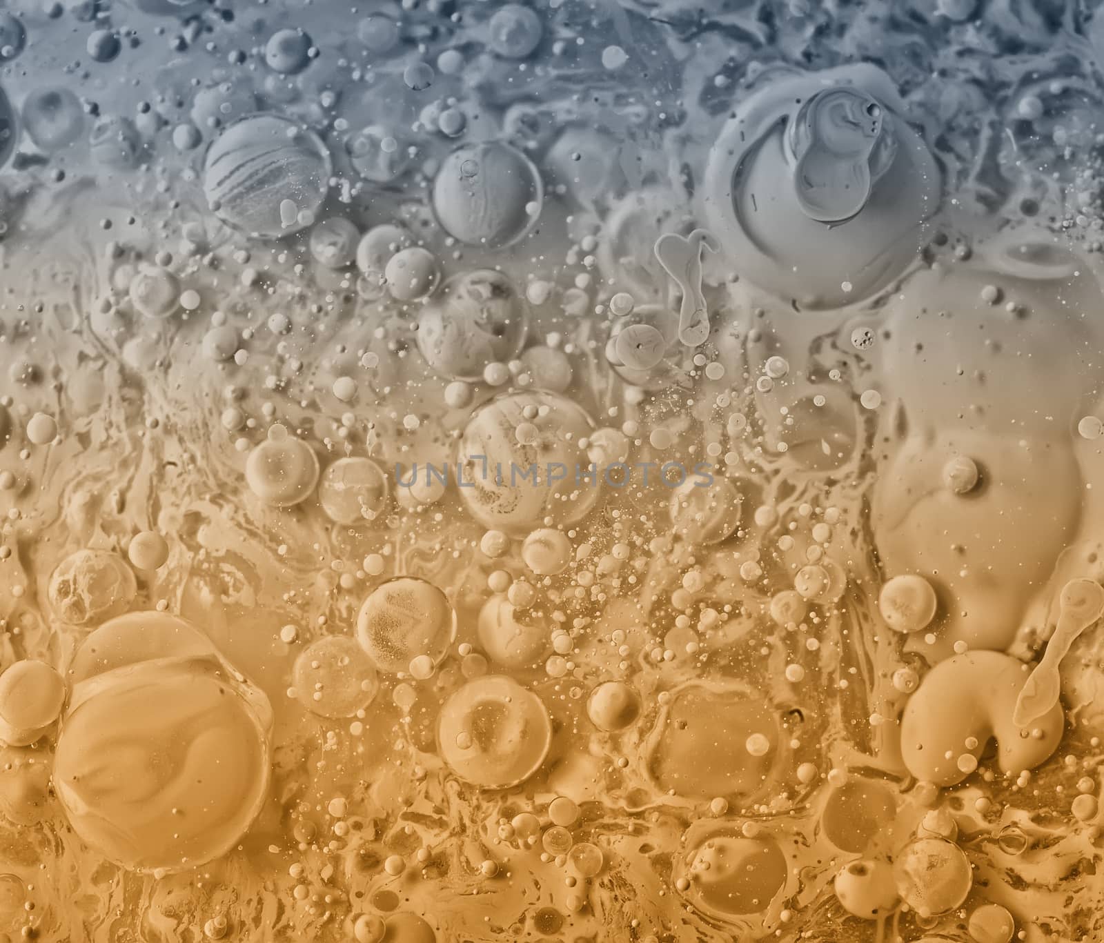 Gray and Orange Abstract Liquid and Color in Various Forms, Shapes Background by Charidy