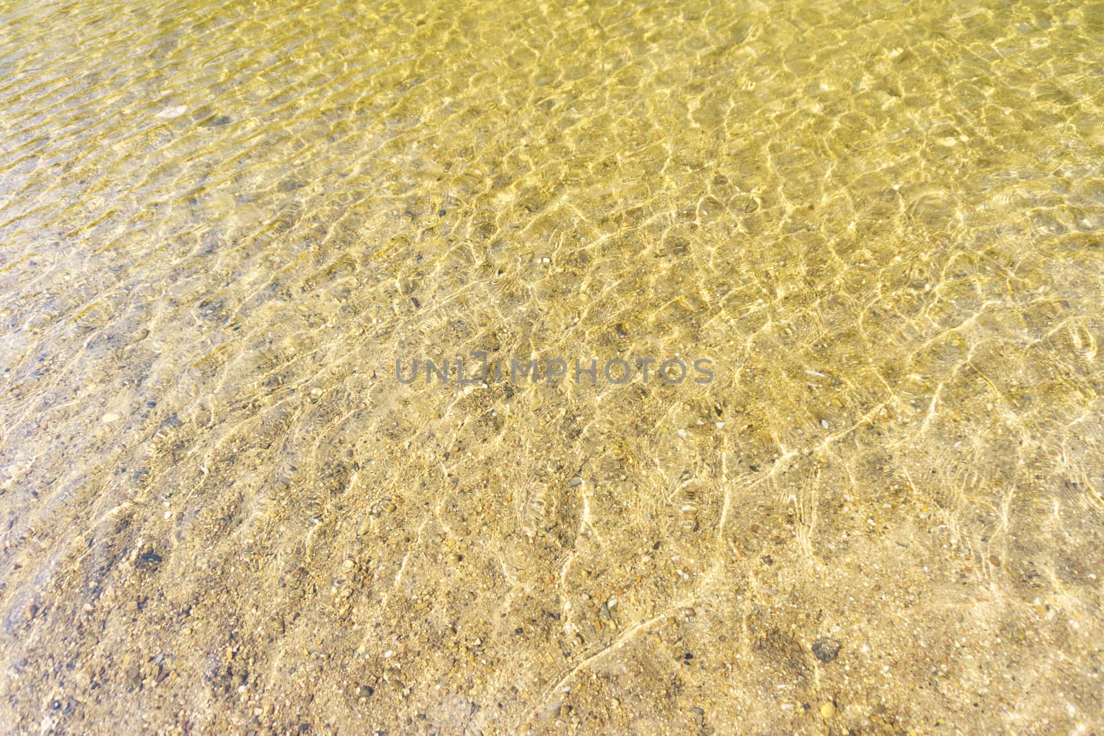 Nature sunlight with water on sand background