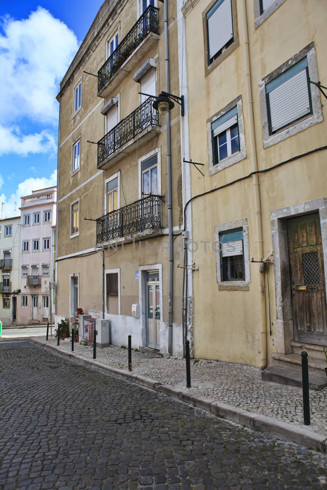 Street  in old town of Lisbon, Portugal