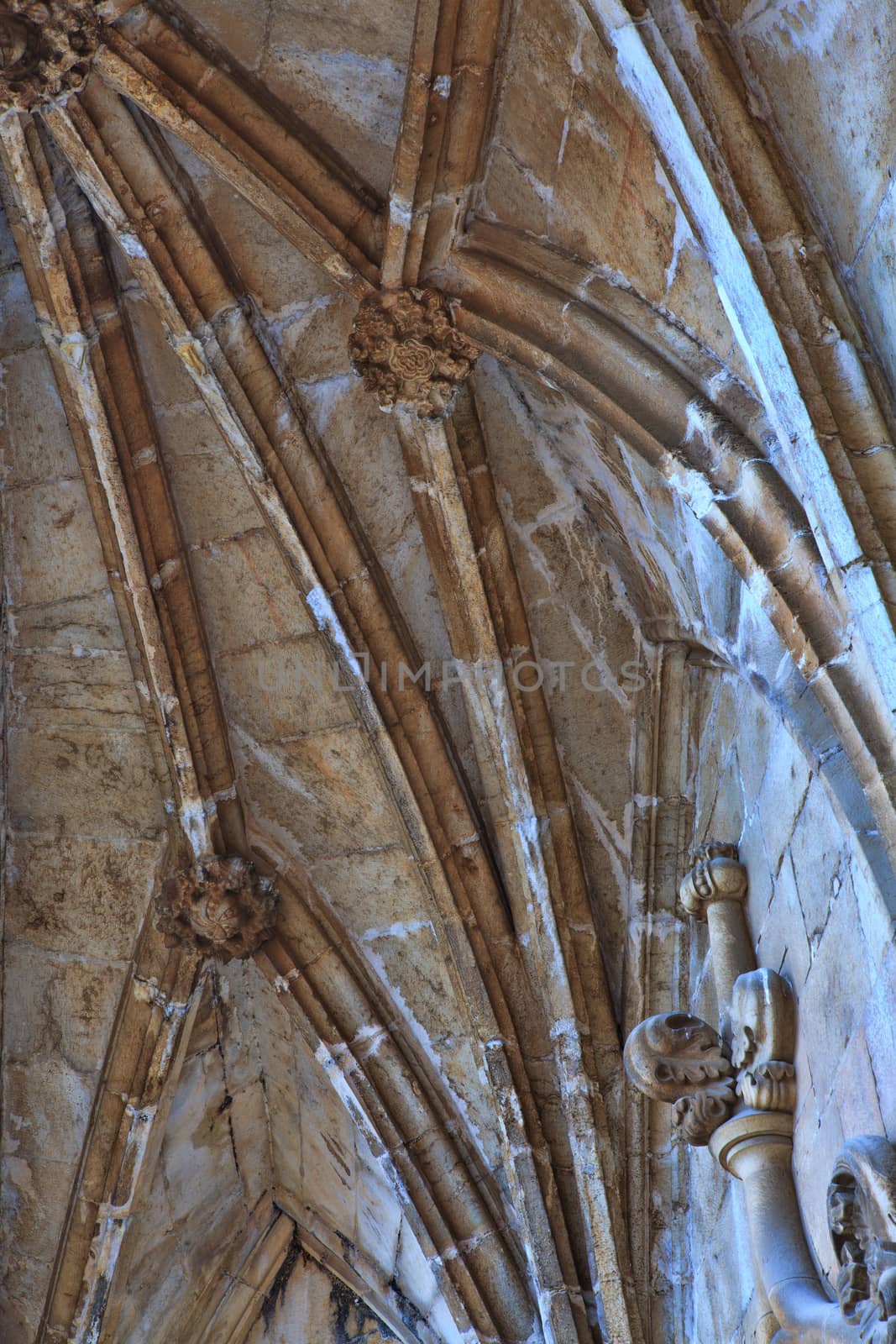 Architecture details of the monastery or hieronymites