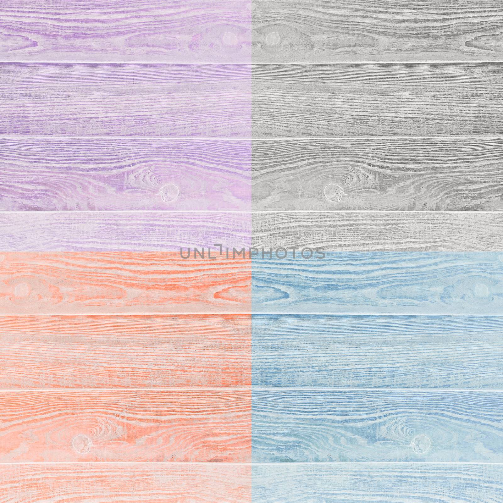 Collage of wooden surfaces four different colors by natazhekova