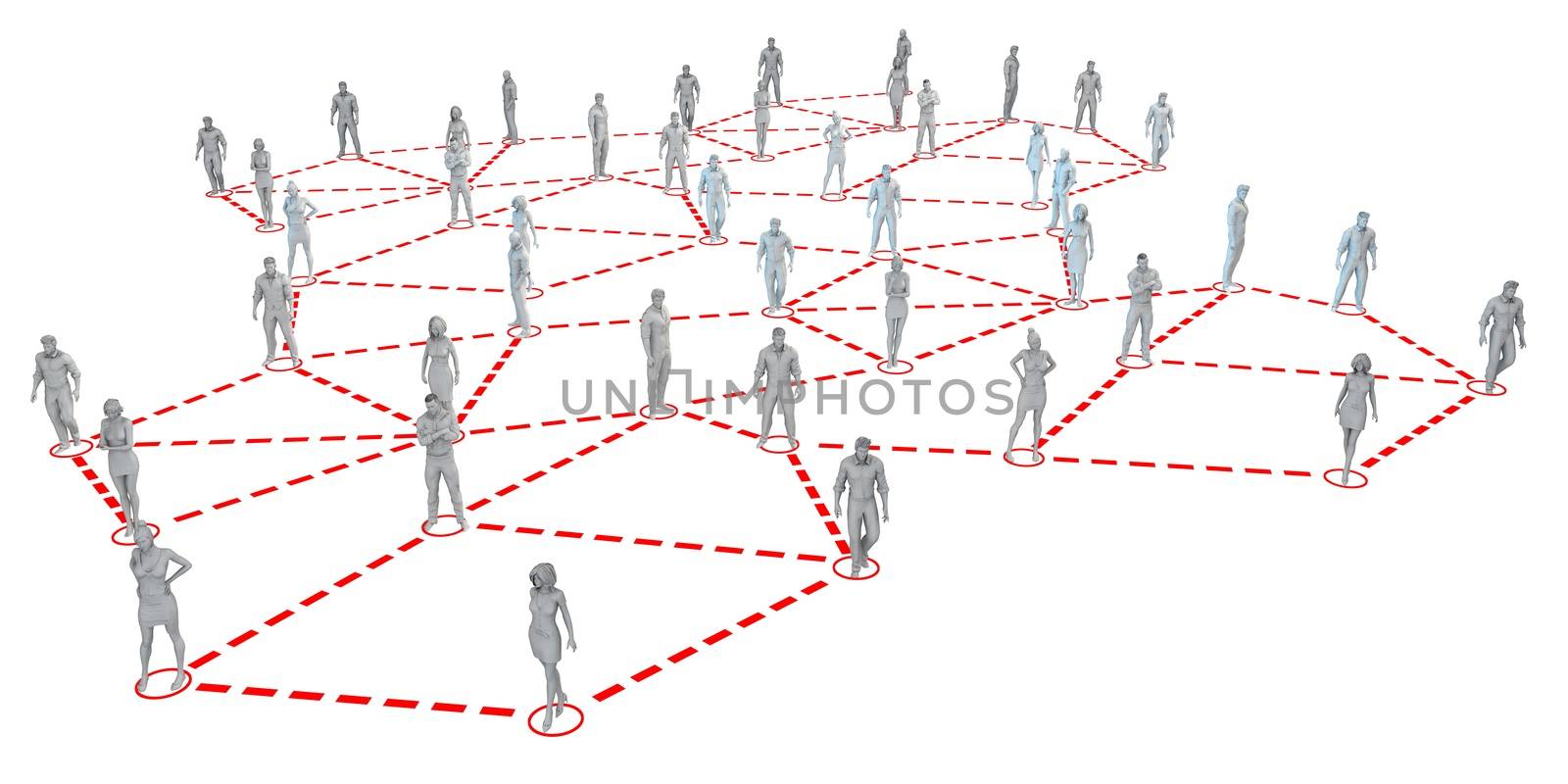 Business Networking on the Internet on White
