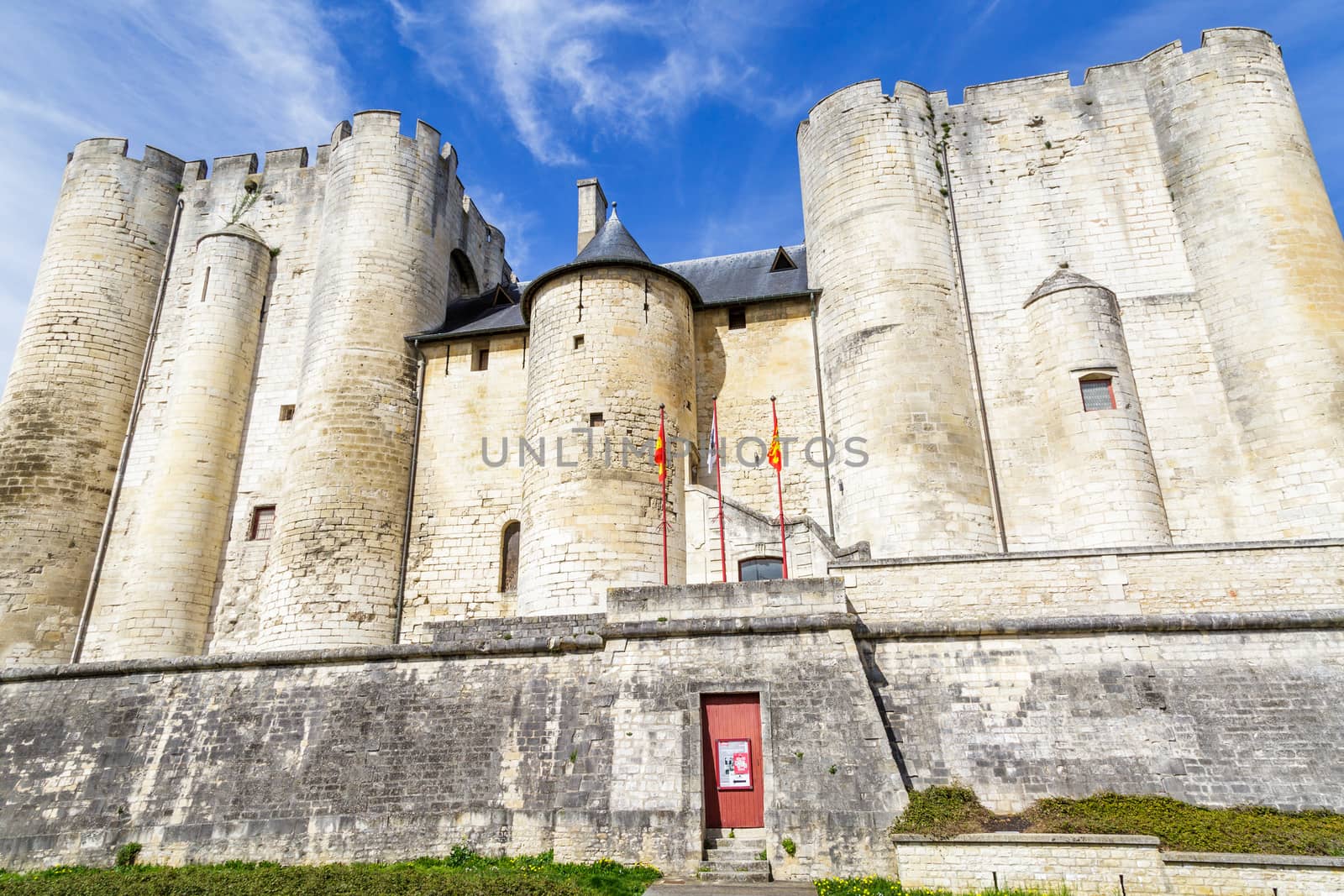 Paris, France - March 27, 2017: Beautiful medieval castle in Niort City, France by pixinoo