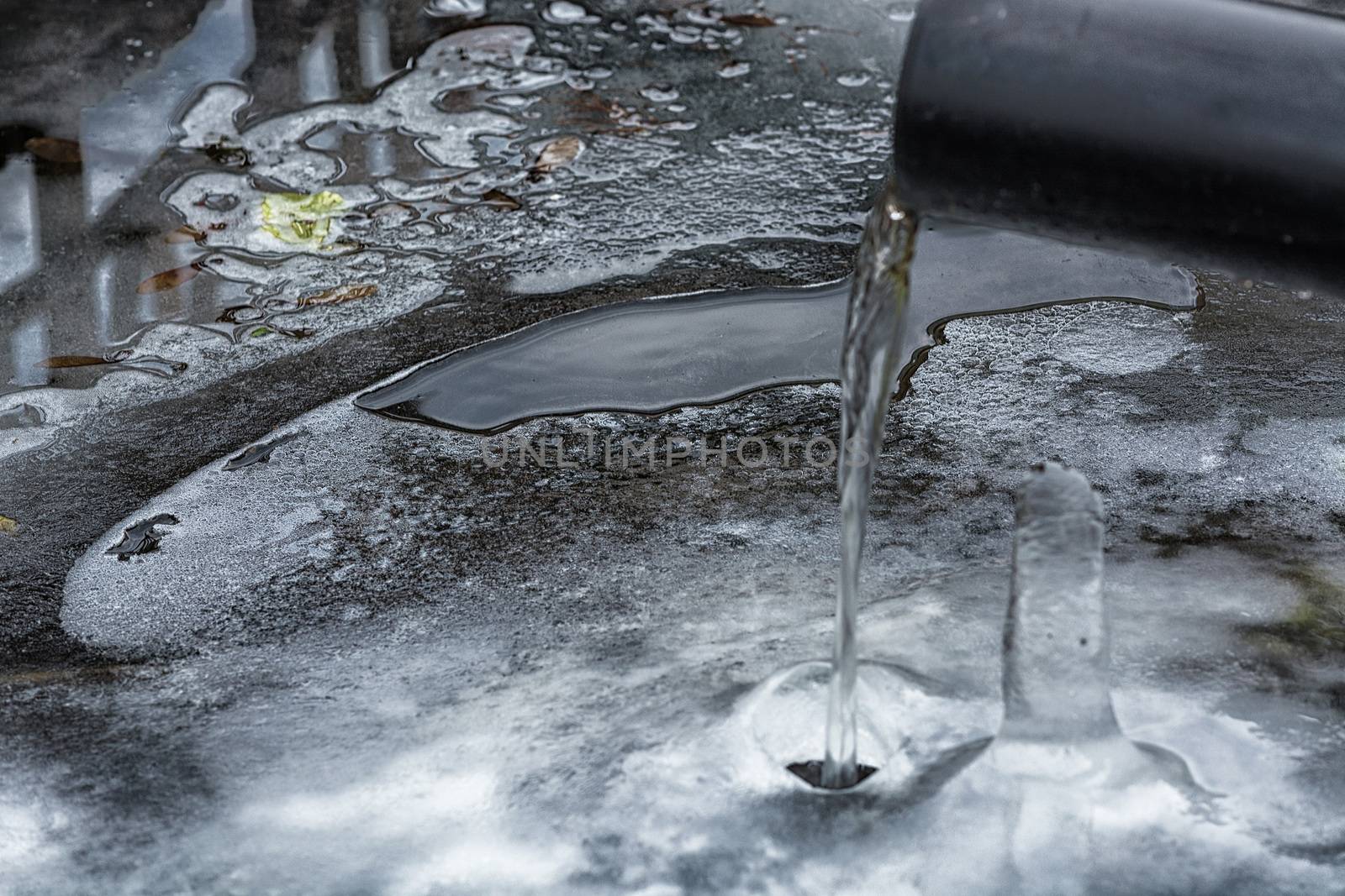 Small natural spring, fresh water inlet of a river.