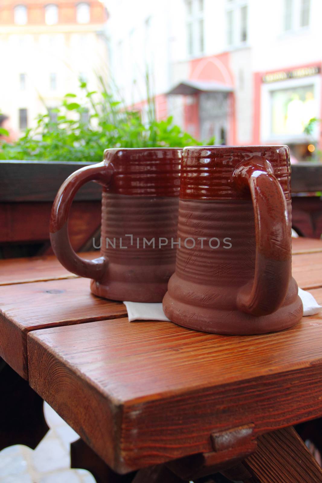 Clay beer mugs by destillat