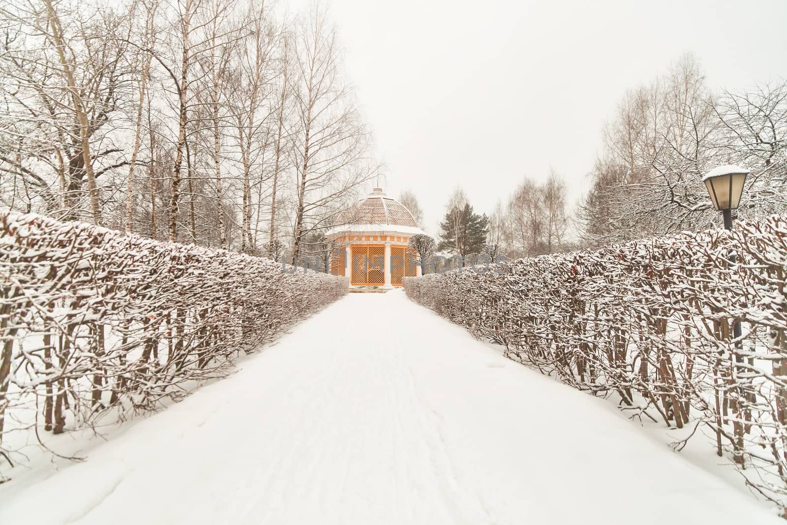 Pergola at the Kuskovo palace in Moscow, national museum