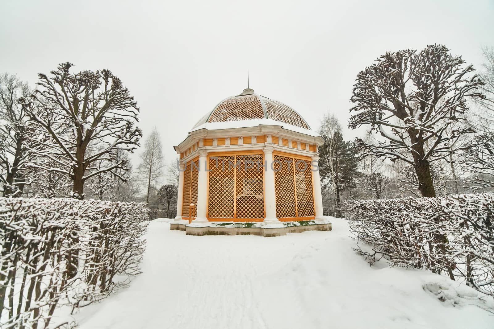 Pergola at the Kuskovo palace in Moscow, national museum