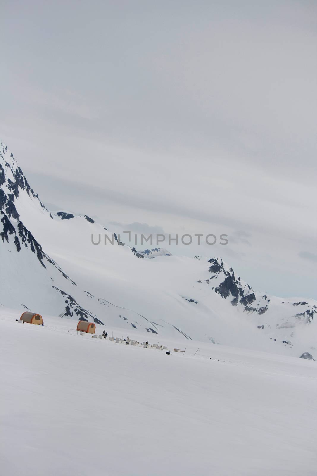 Camp on Glacier Near Seward Alaska by NikkiGensert