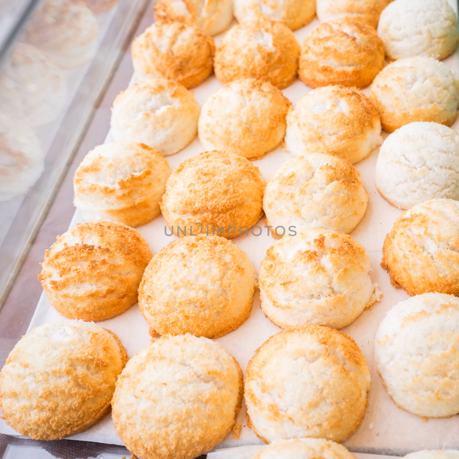 cake coconuts rice in the shop by Robertobinetti70