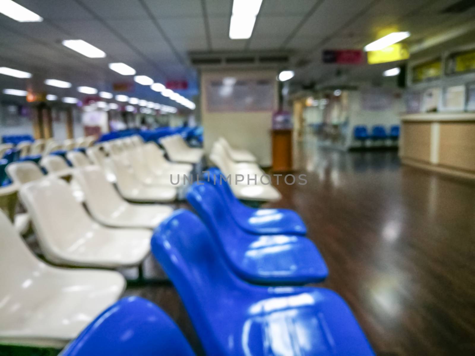 Blur hospital interior for background by ahimaone