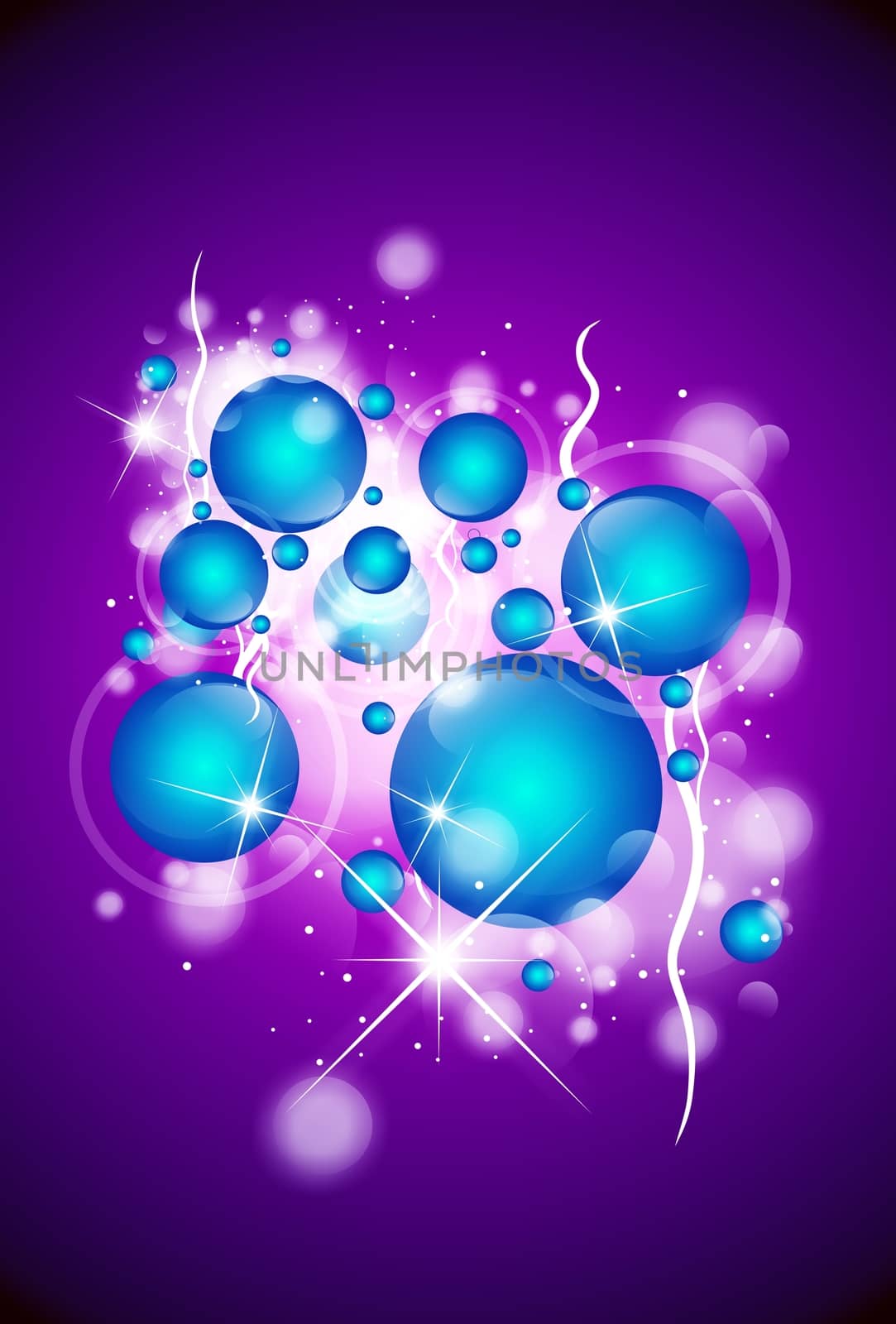 Violet-Blue Bubbles by welcomia