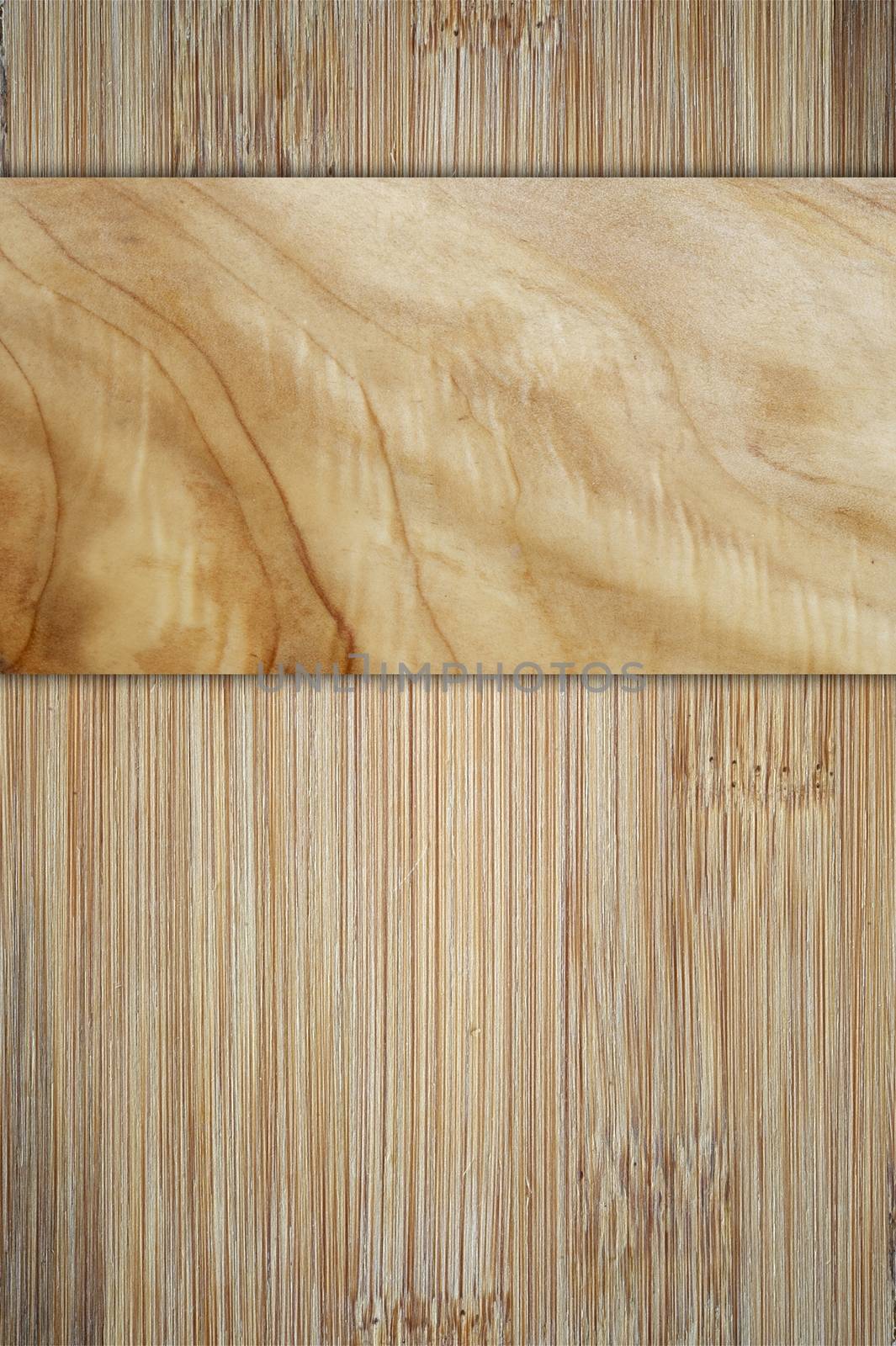 Wood Design Background. Two Different Wood Textures Copy Space. Vertcial Design.