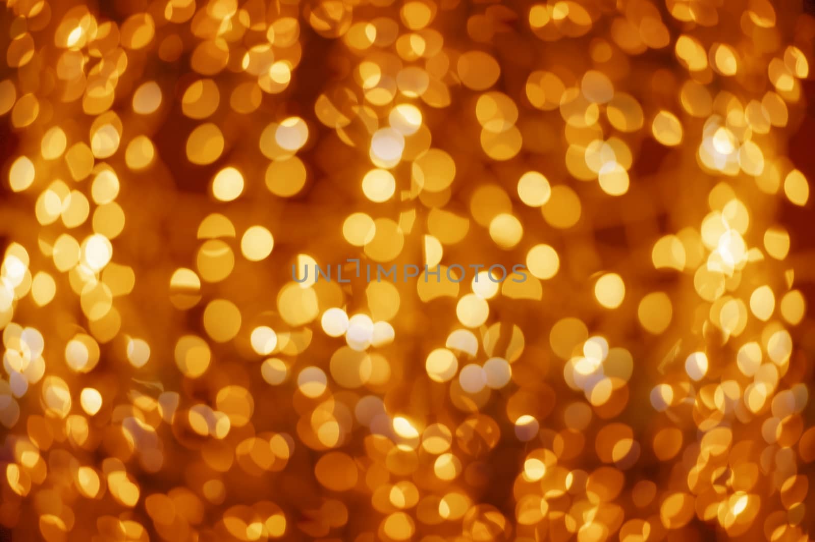 Golden Lights - Blurred Holiday Lights Photo Background. Real Christmas Lights Out-Of-Focus