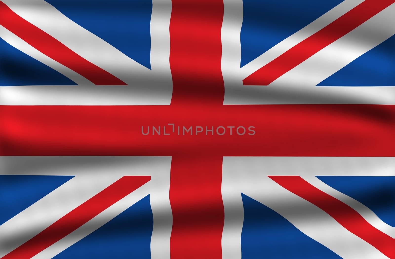 United Kingdom Flag / UK Flag / England Flag. National Flag. Waving UK Flag Illustration.