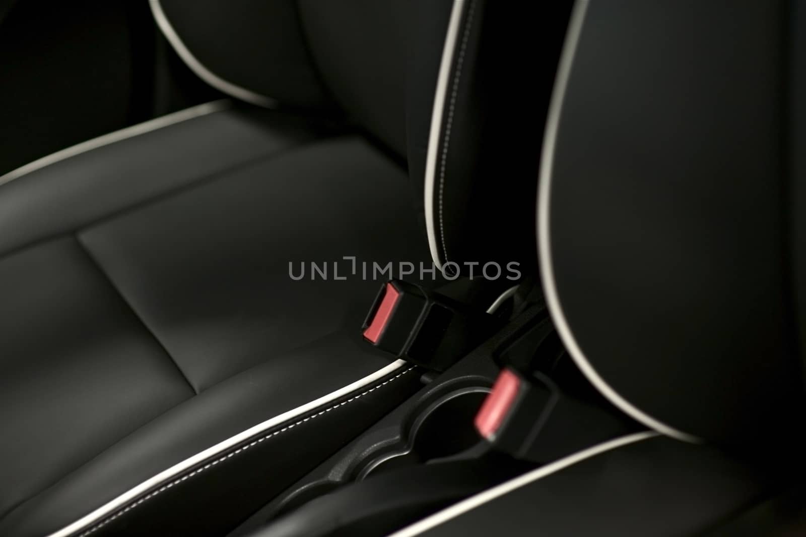 Modern Car Seats with Seat Belts. Modern Vehicle Interior