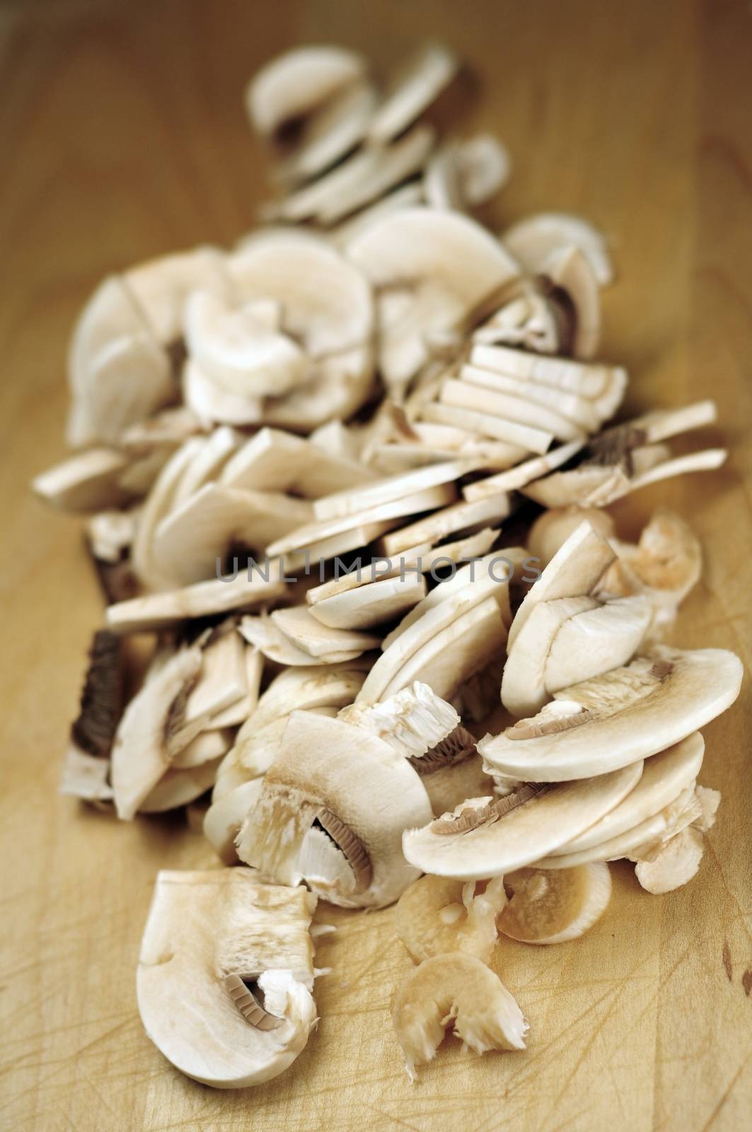 Fresh Cut Mushrooms by welcomia