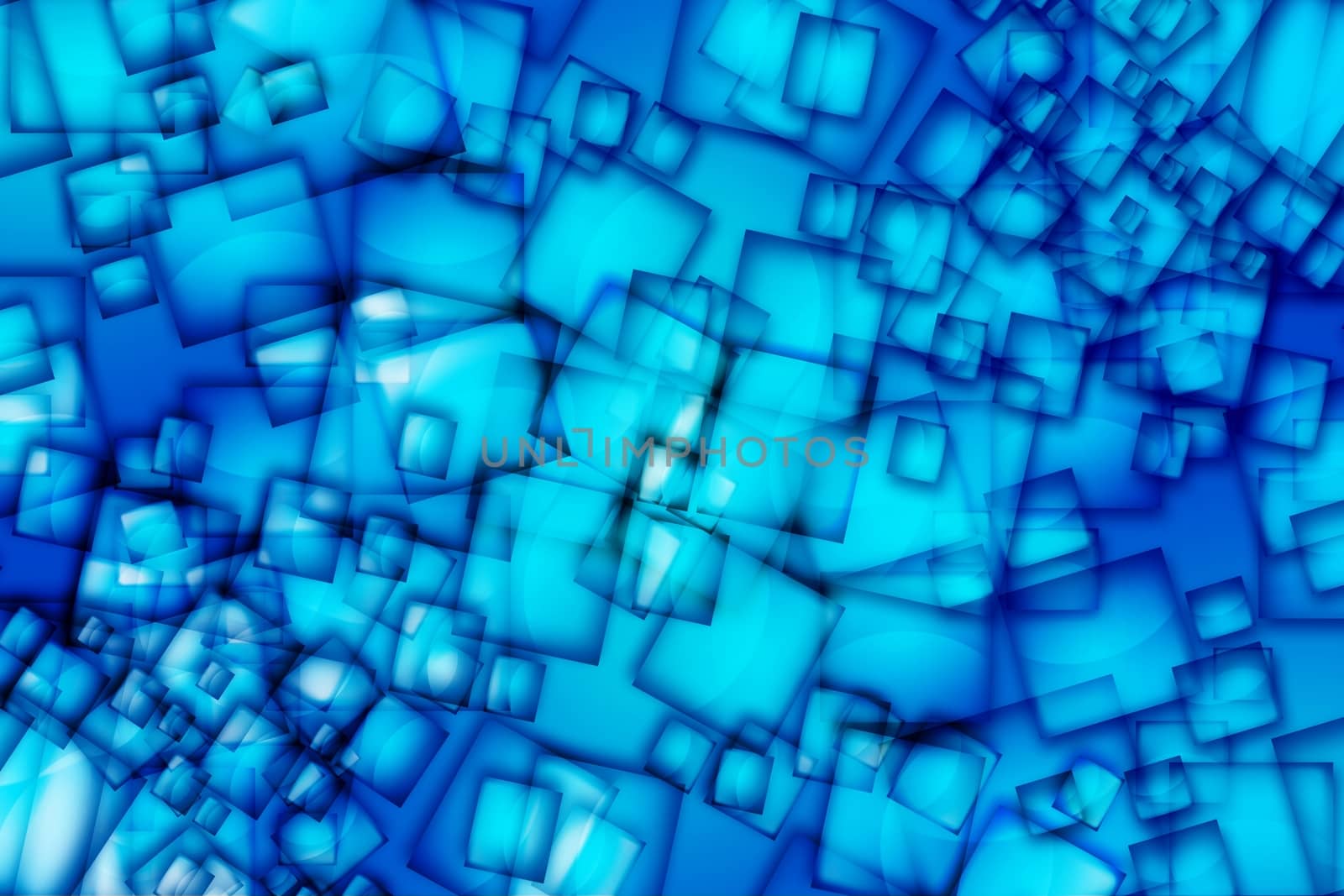 Abstract Blue Squares Background Illustration. Blue Boxes Pattern. Cool Icy Blue Color.