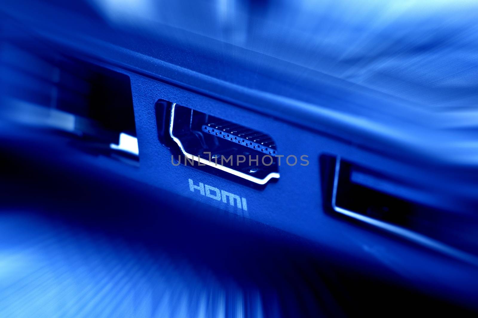 HDMI HD Digital Video Input / Connector. Video Technology Theme. Blue Tones. HDMI ( High-Definition Multimedia Interface ) is a Compact AV Interface for Transferring Uncompressed Digital (AV) Audio/Vdeo Data. Technology Photo Collection. HDMI Input Closeup