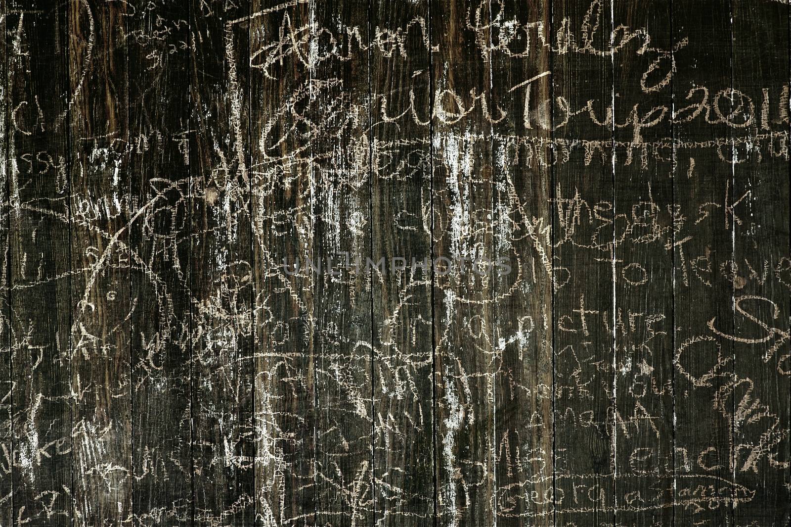 Old Scratched Wood. Very Old Wood Planks Scratched by People. Cool Grungy Wood Background - Texture