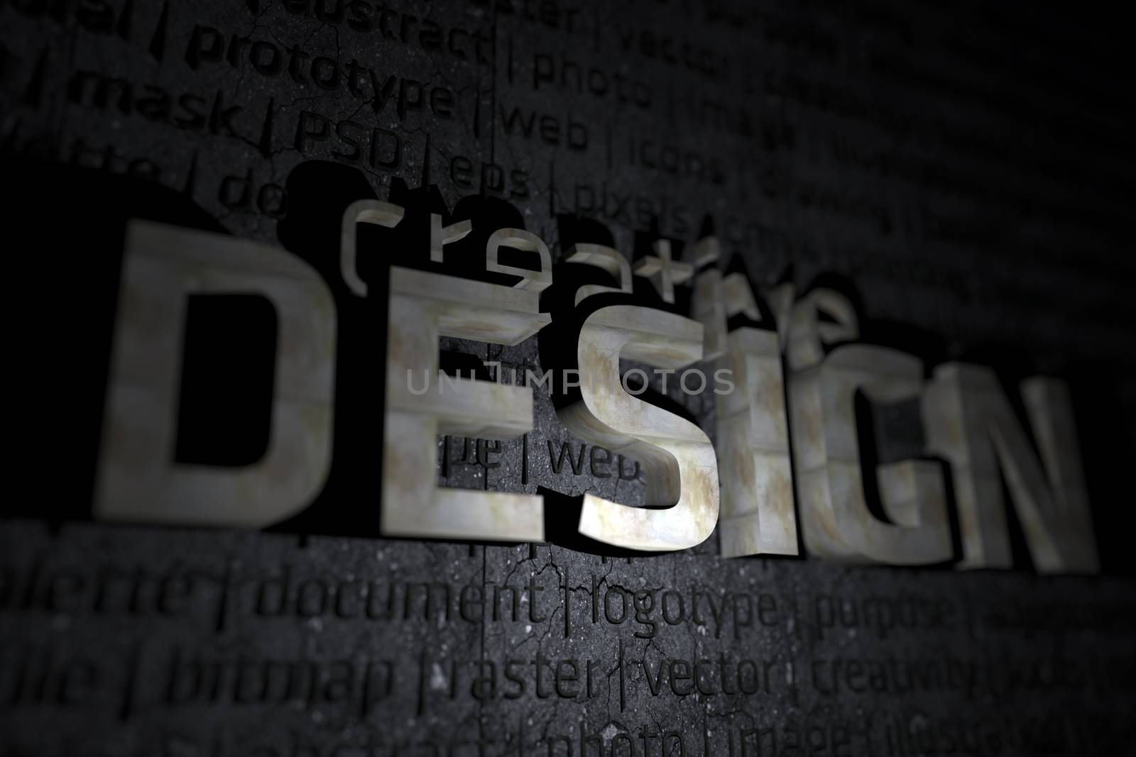 Creative Design 3D Theme - 3D Design Illustration with DOF