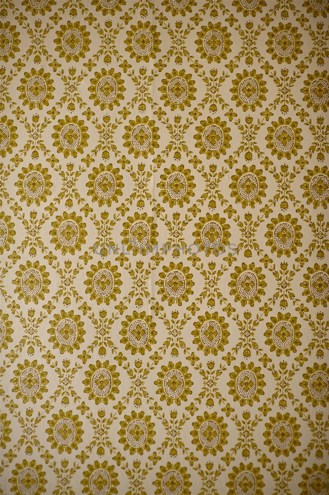 Vintage Floral Wallpaper Vertical Photo. Simple Retro Style Pattern.