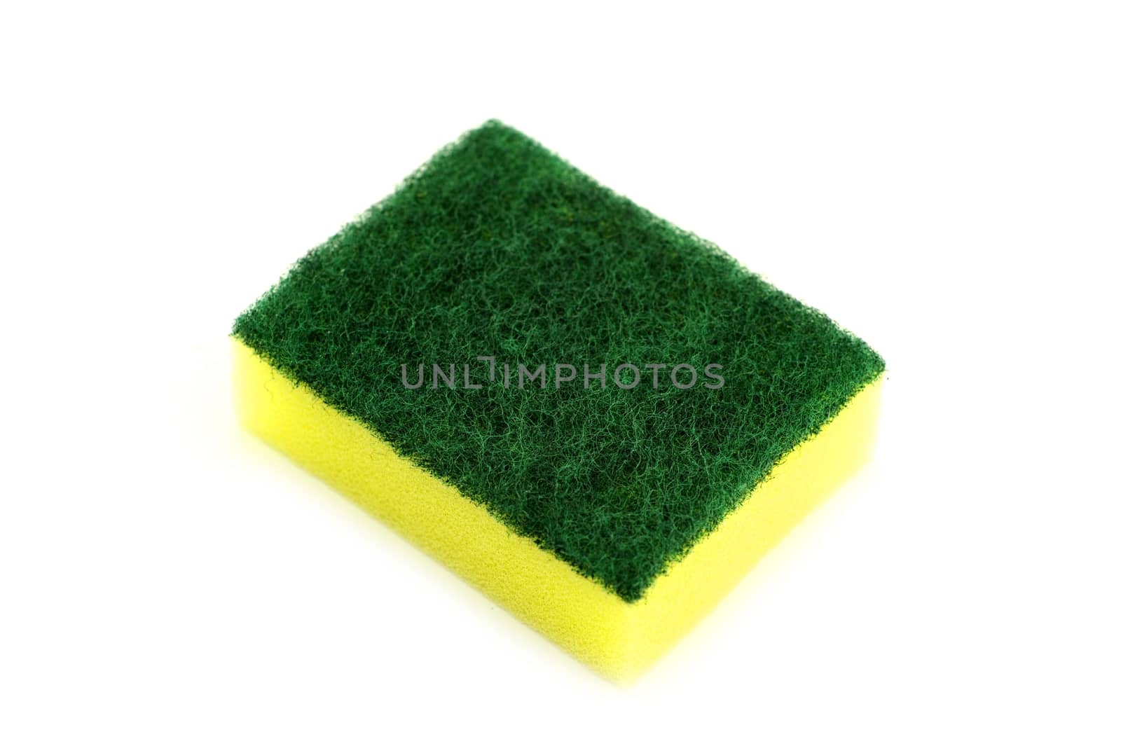 Brand New Kitchen Cleaning Sponge Isolated on White Background