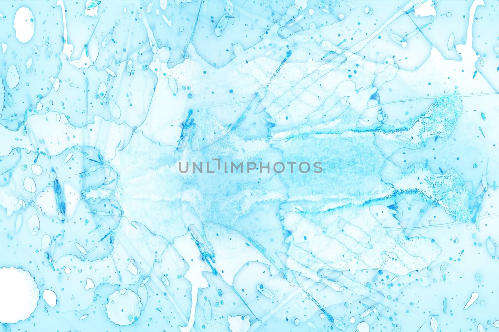 Icy Blue Background. Artistic Abstract Comosition. Horizontal Icy Blue Background.