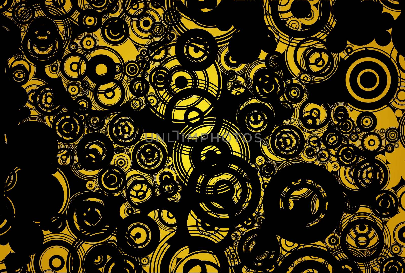 Abstract Circles Dark-Black Design. Circles Background Illustration.