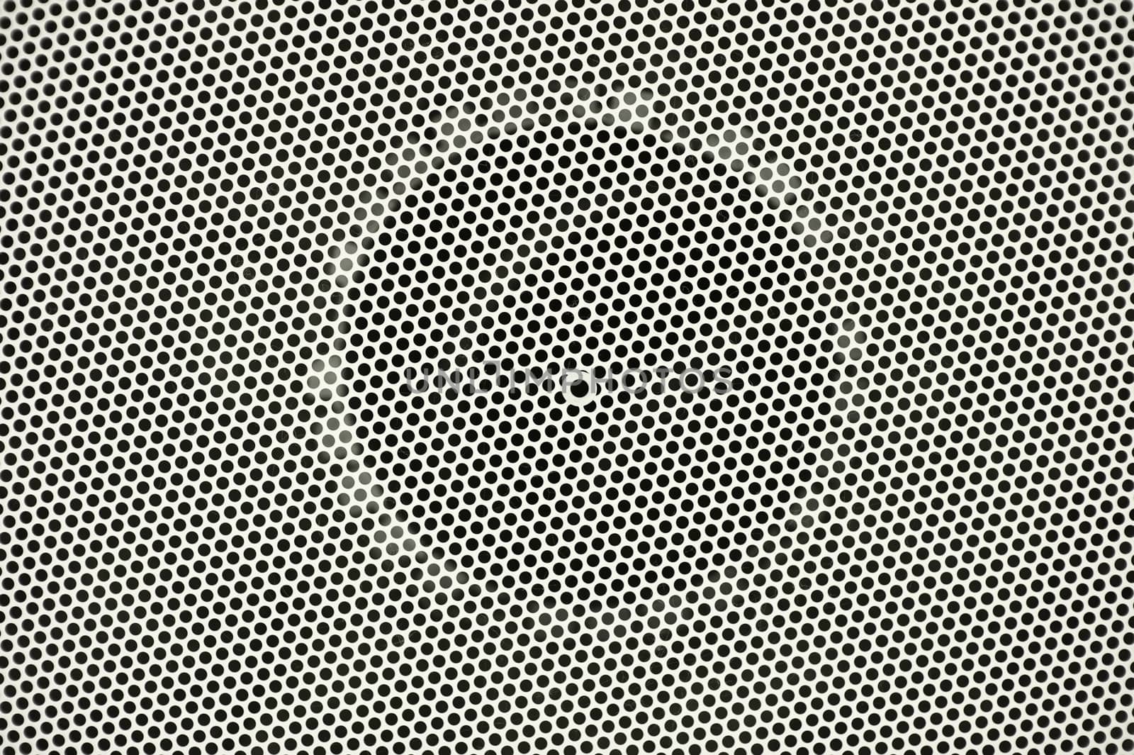 Mesh Metal Body Background. Small Circle Holes Pattern. Photo Background.