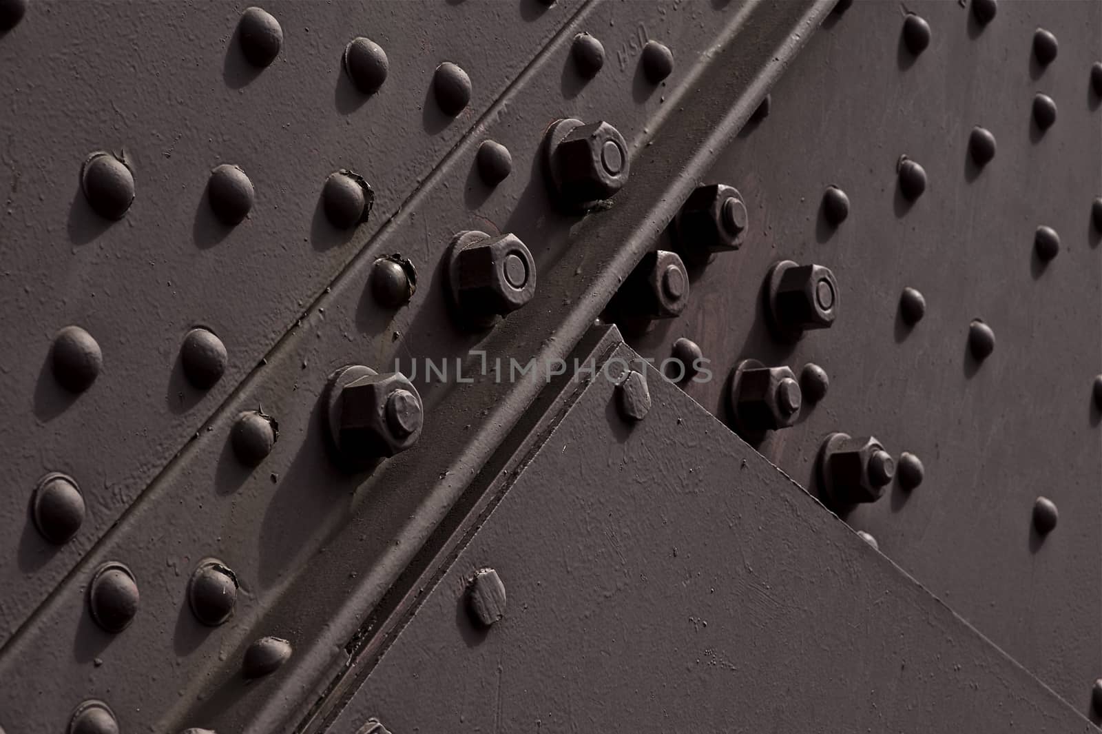 Old Metal Bridge Construction Element. Chicago Bridge.