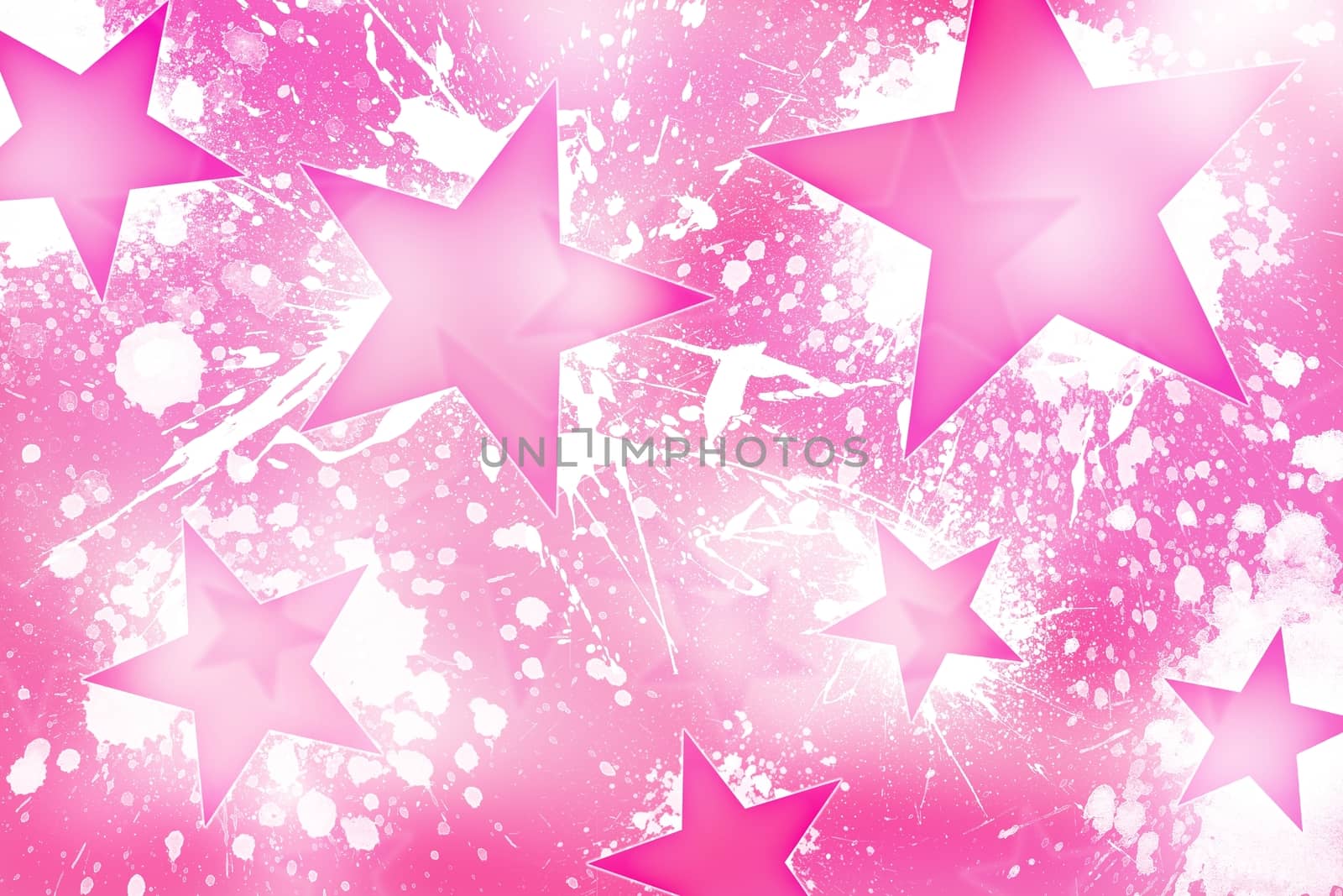 Pinky Stars Background. Pink Stars and White Splashes. 