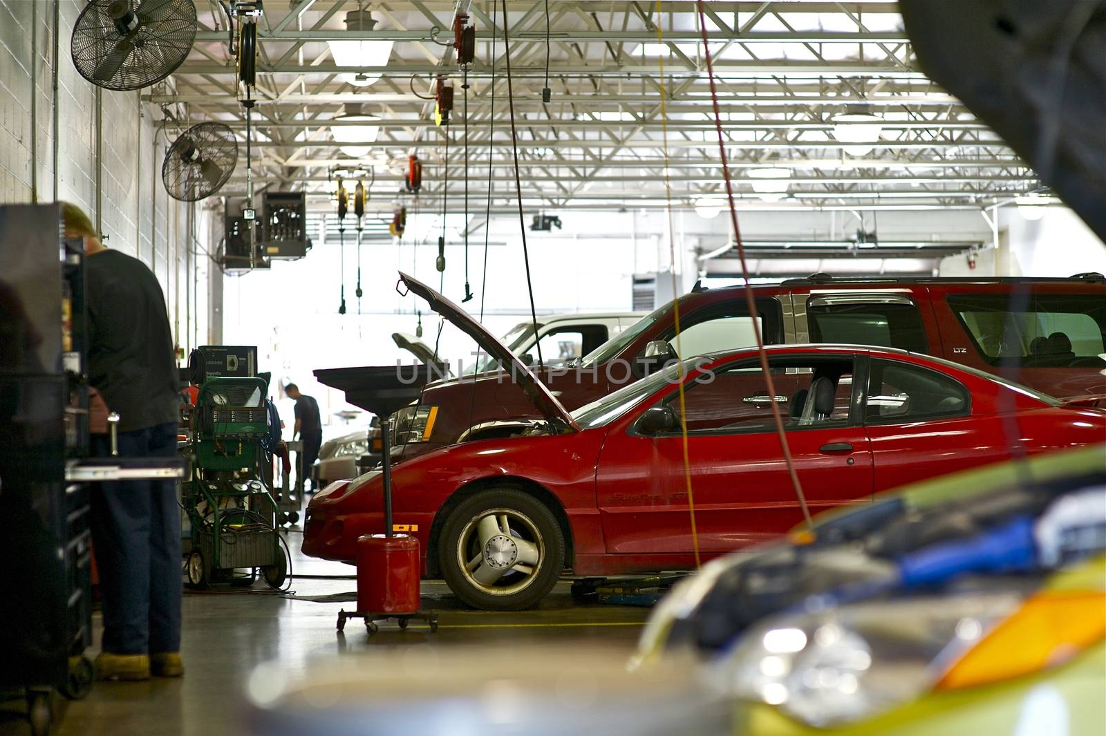 Vehicles Repair. Authorized Car Service. Auto Service Workers