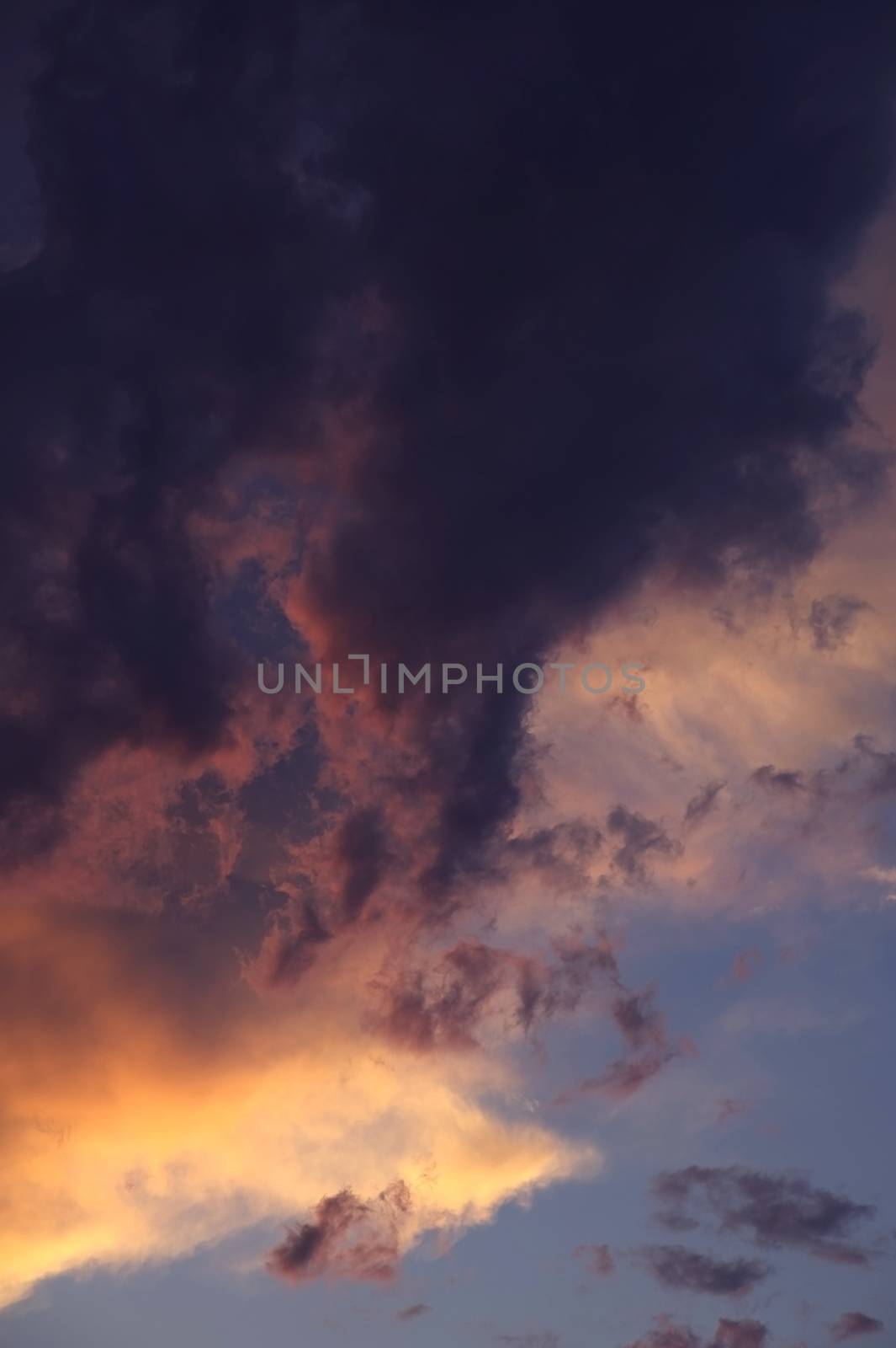 Nature Photo Collection: Summer Clouds Vertical Photo. Summer Sunset.