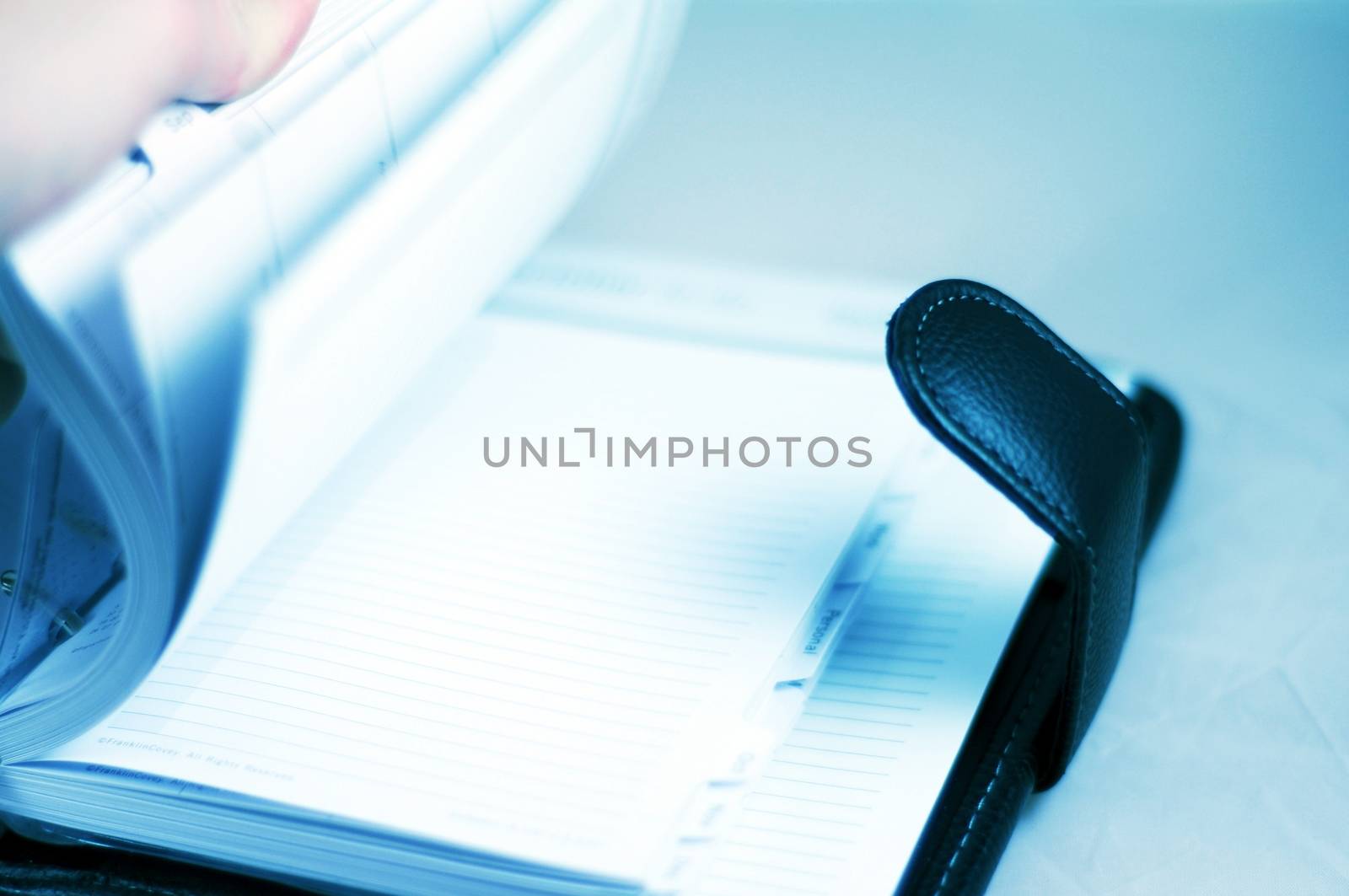 Browsing Note Book - Calendar / Scheduler. Horizontal Business Theme Photo.