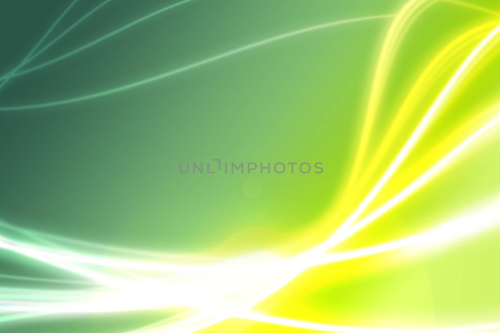 Light Lines - Abstract Green Background with Glowing Lines