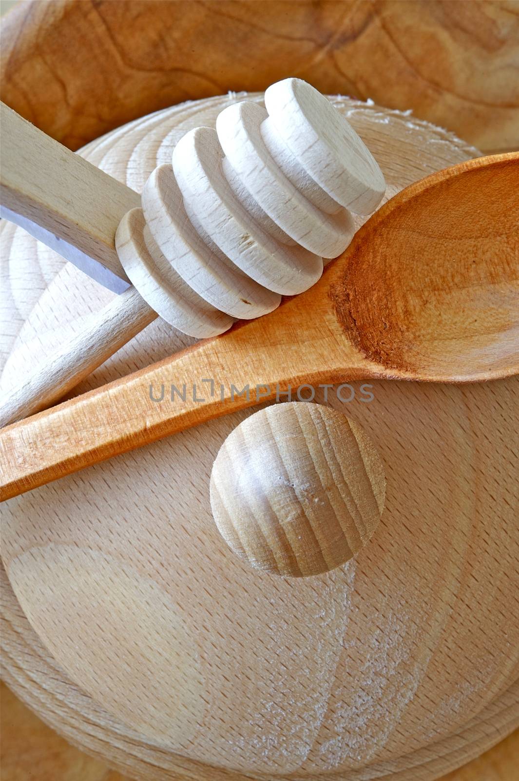 Raw Wood Kitchen Tools Closeup Photography