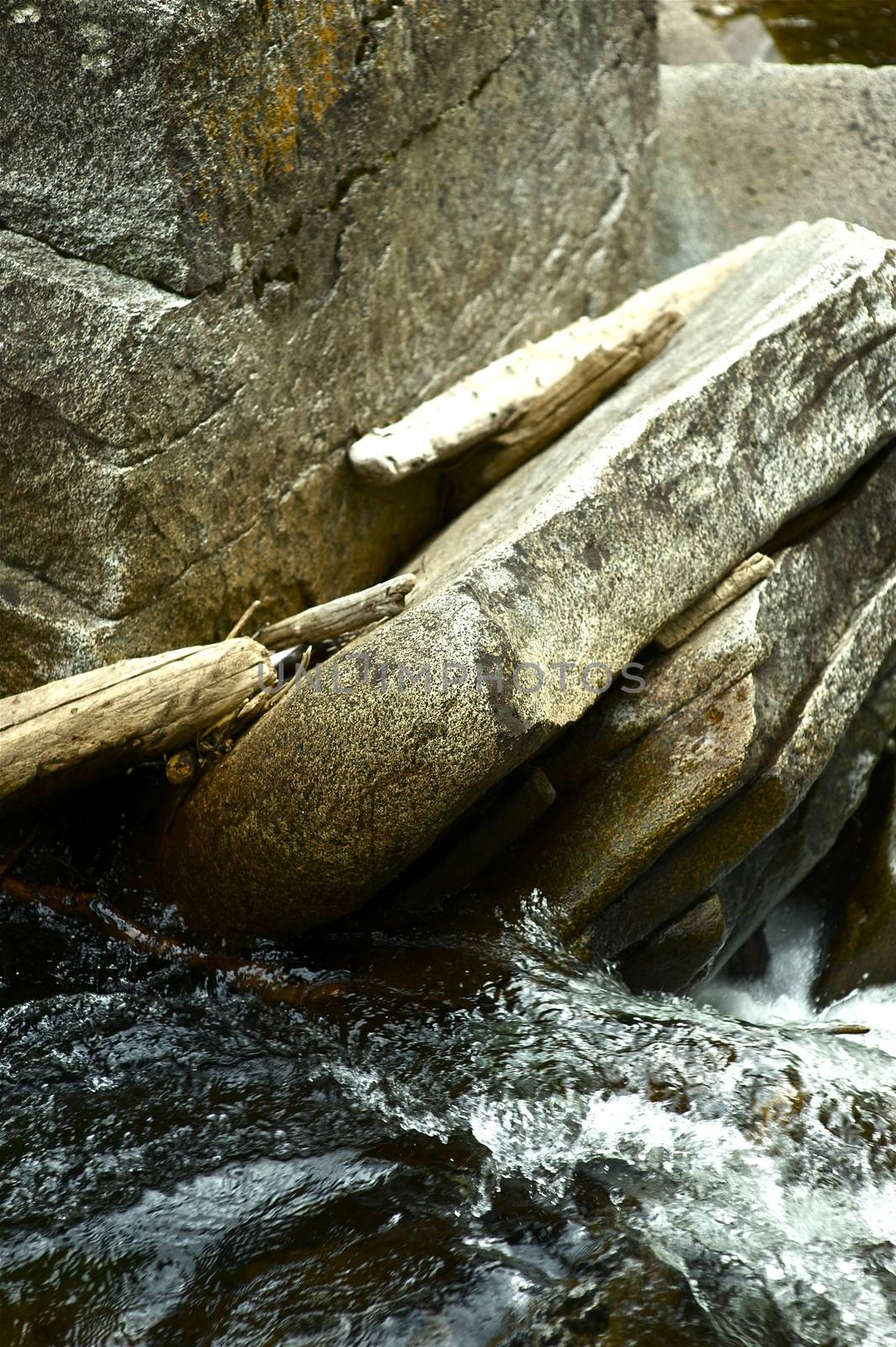 Mountain Rocks and Mountain River near Aspen, Colorado, USA