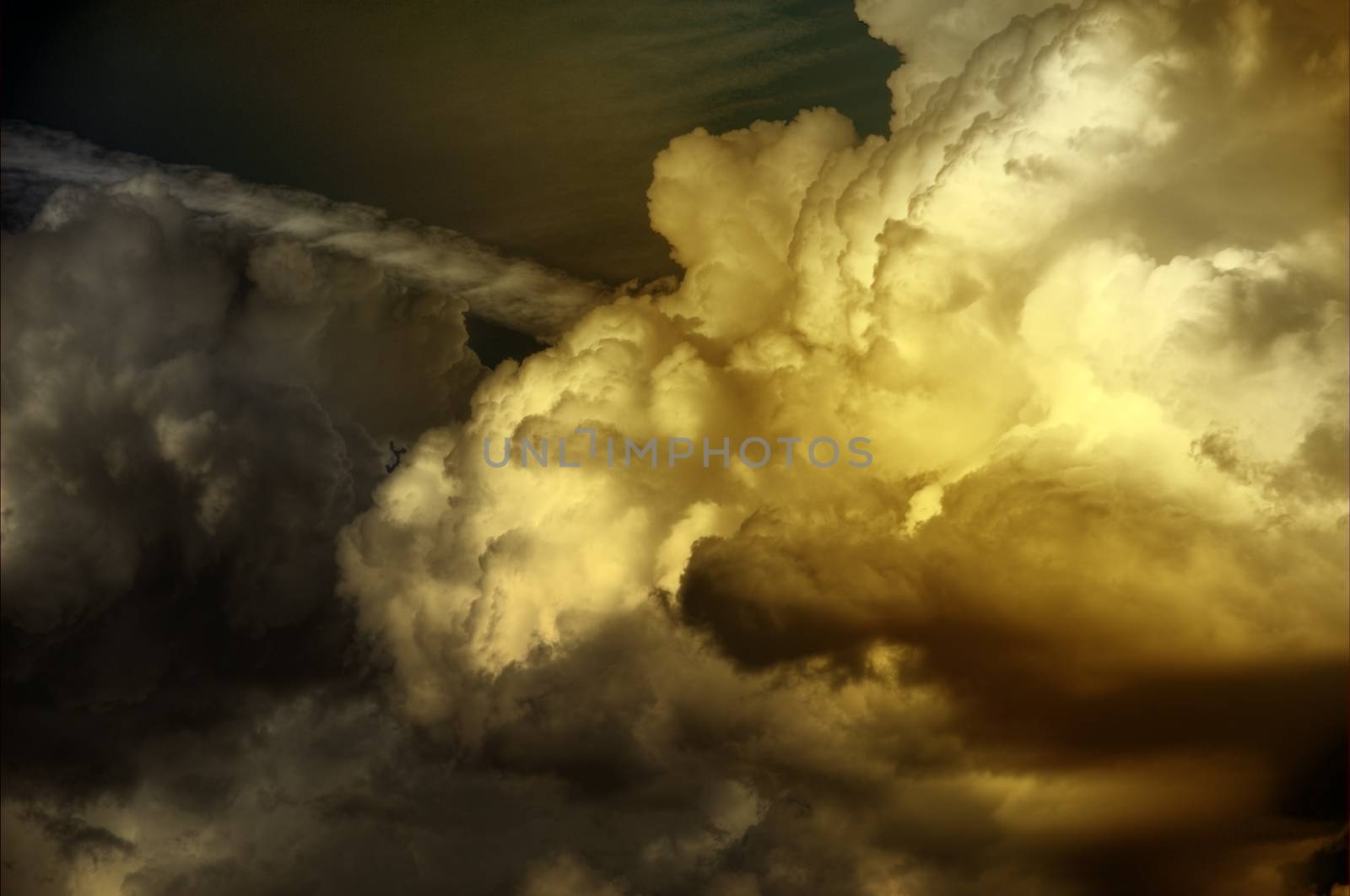 Massive Storm HDR (High Dynamic Range) Photography. HDR Cloudscape - Horizontal Photo. Weather Photos Collection.