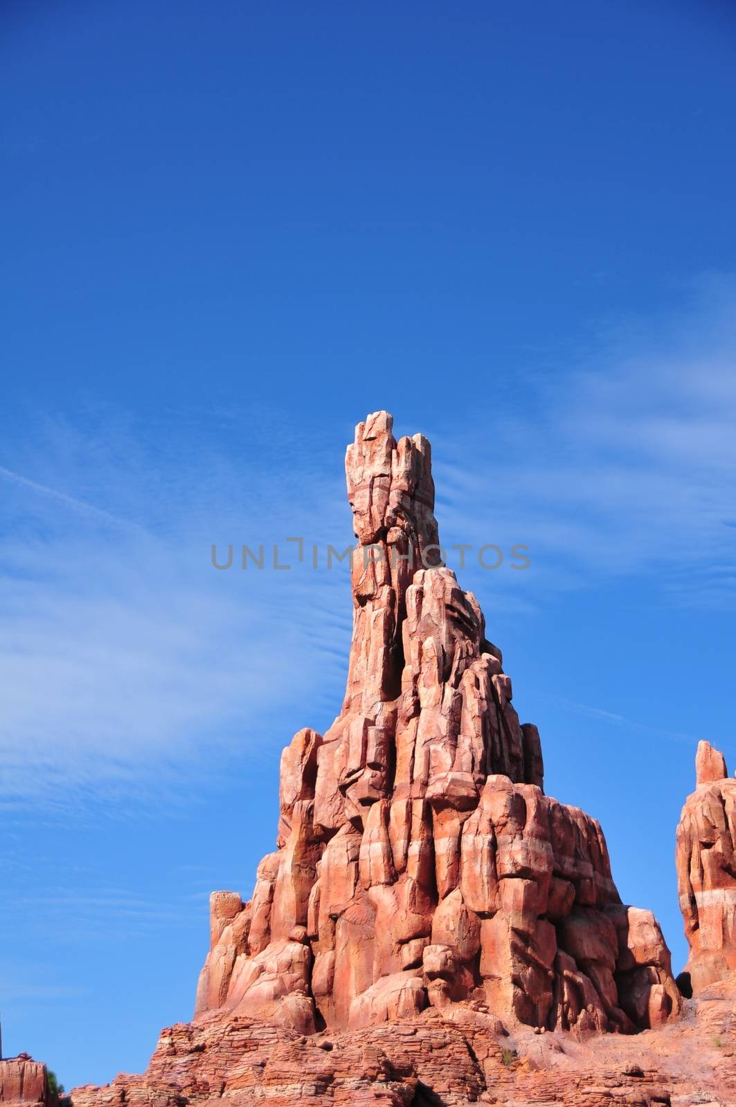 Arizona Red Rocks with Mostly Clear Blue Sky. Desert Theme.