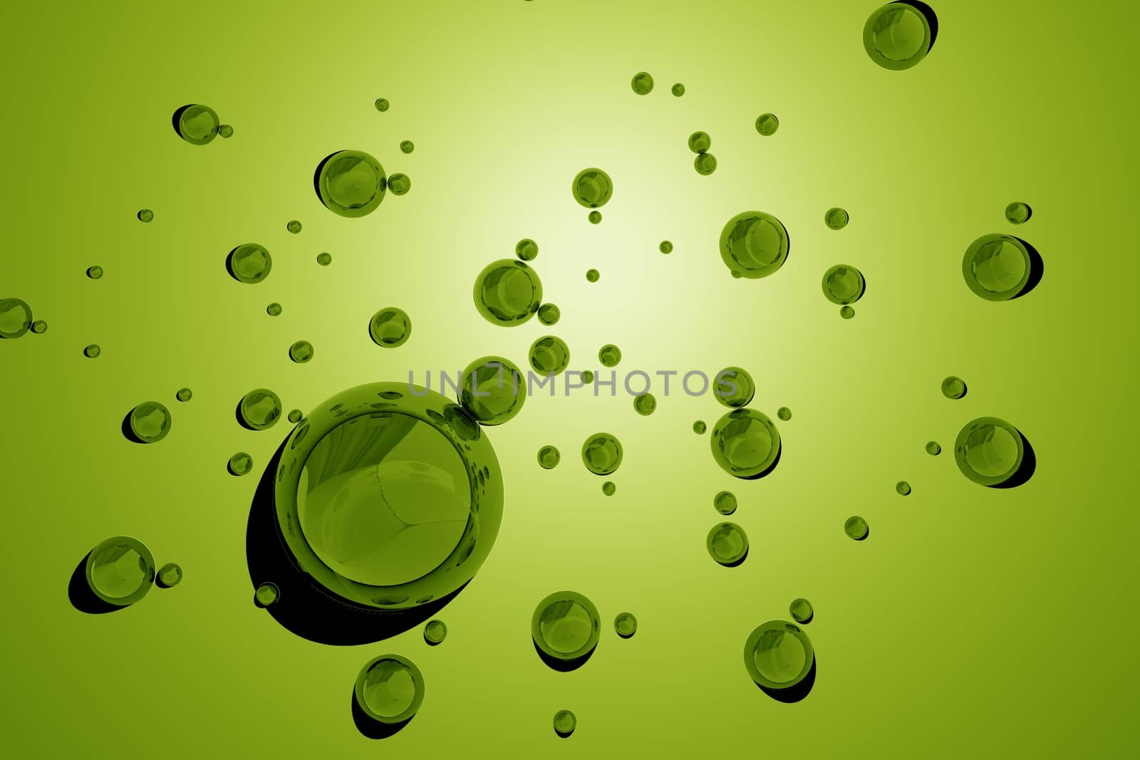 Green Water Drops by welcomia