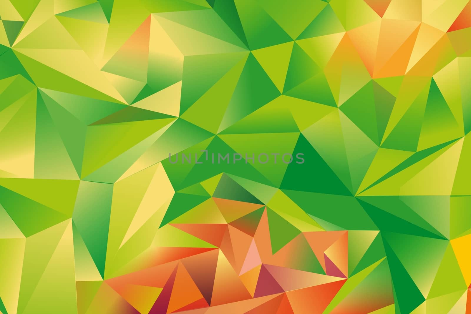 Geometric Abstract Backdrop. Cool Green Orange Geometric Background.