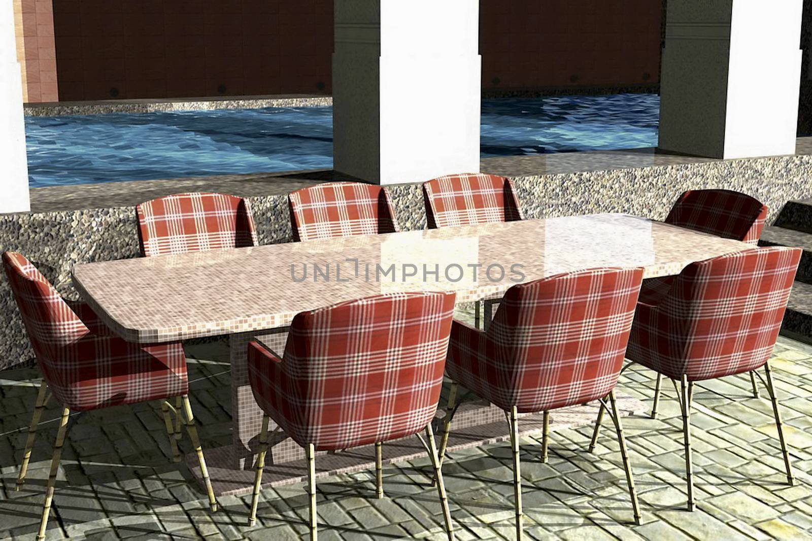 Residential apartment building 3D rendering