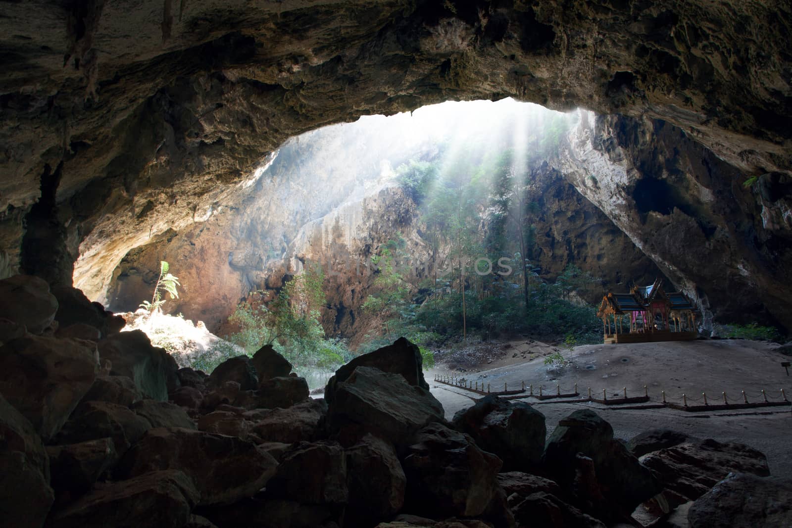panoramic view of giant  cave in Nakhon Sawan , Thailand