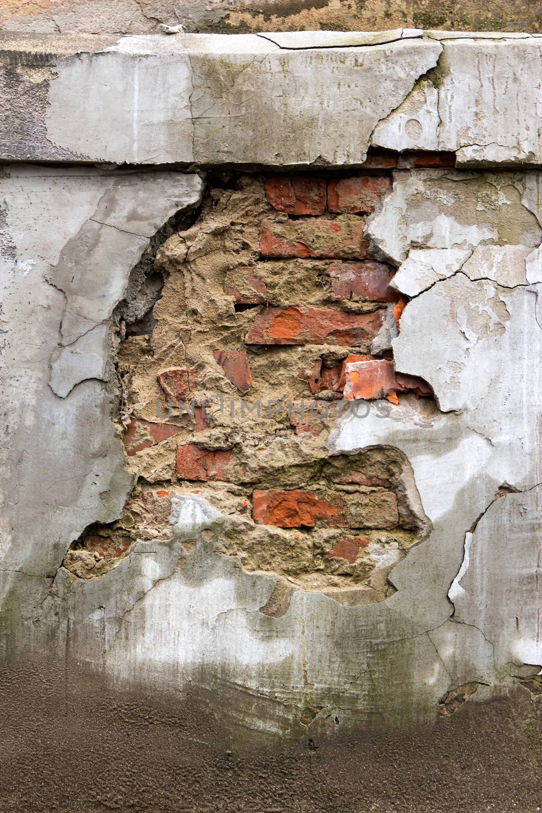 brick through cracks and fissures by Pellinni