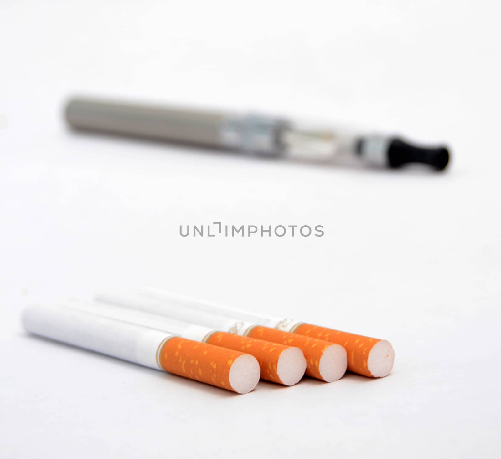 big electronic cigarettes isolated on white by nehru