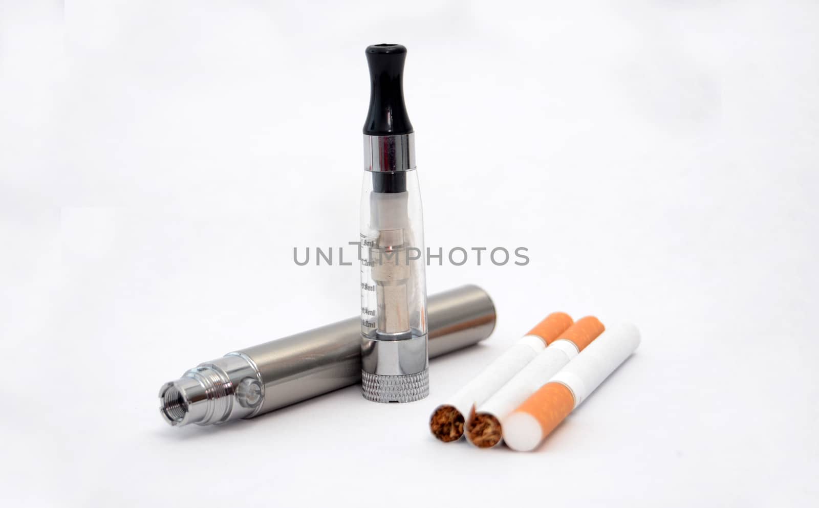 image of a big electronic cigarettes isolated on white