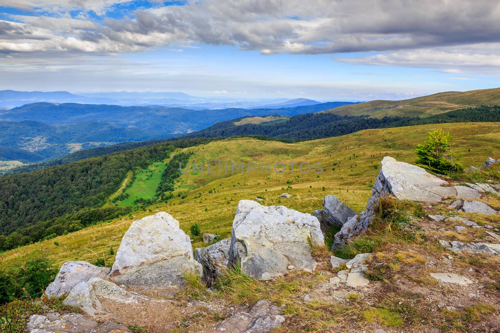 rocky ridges towards a panorama by Pellinni